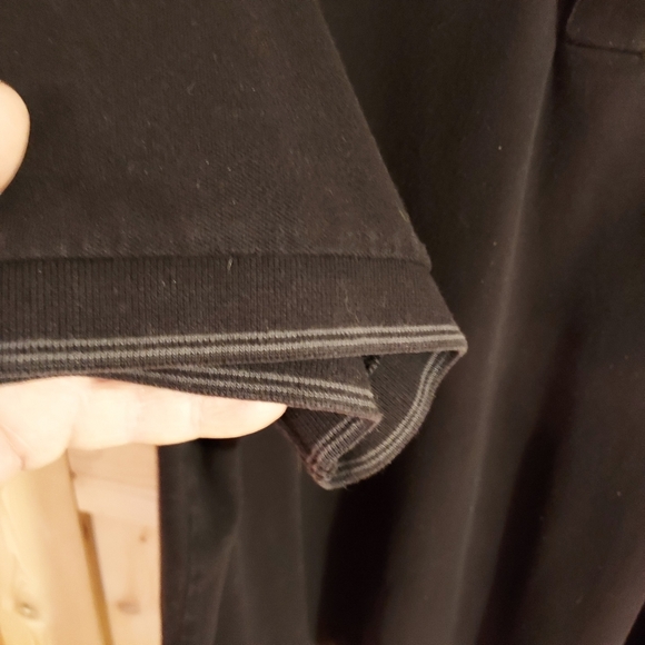 Claiborne Polo Shirt 2XL Black Solid Men's Collared Pullover Short Sleeve. - Picture 8 of 10